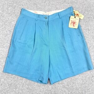 Tommy Bahama Shorts Womens 6‎ Blue South Beach Silk Pleated Summer Beach NWT